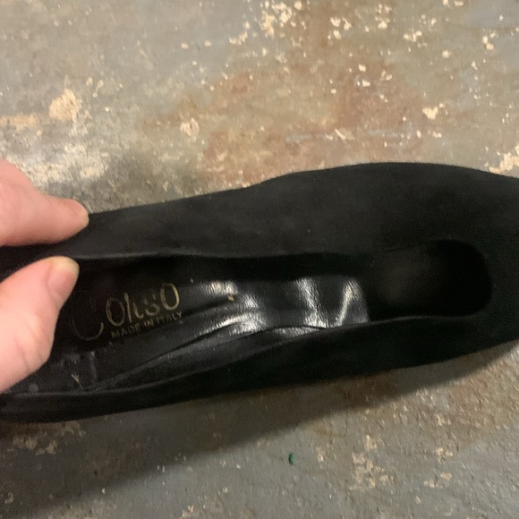 Stunning Black Corso Italian Hand Made Suede Heels size 39.5 - Picture 6 of 7